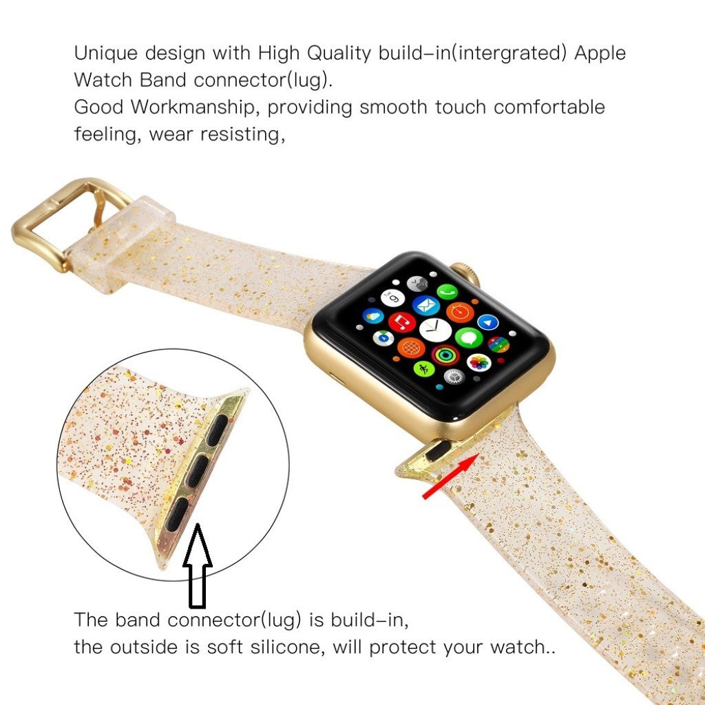 Vildt rart Universal Apple Silikone Rem - Guld#serie_3