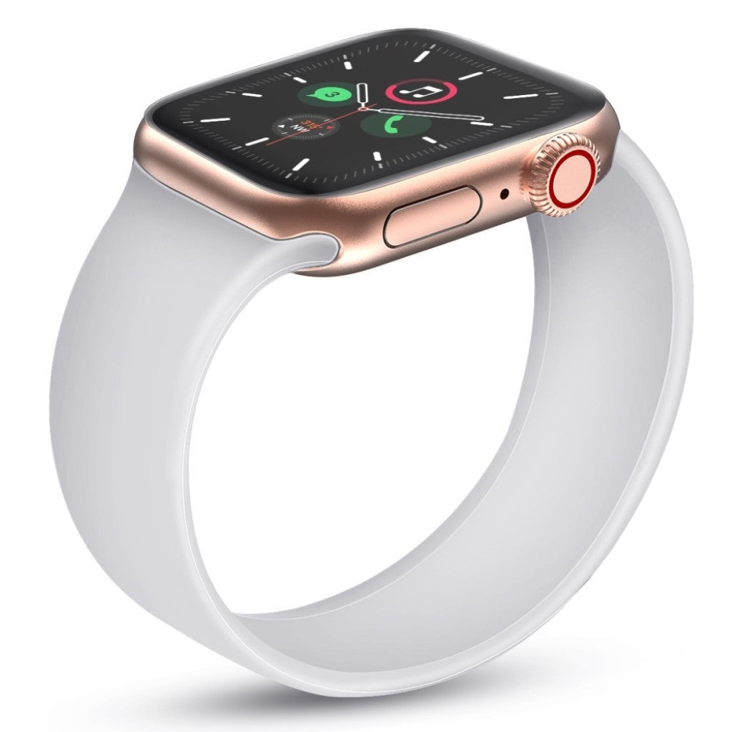 Helt vildt sejt Universal Apple Silikone Rem - Størrelse: M - Hvid#serie_2