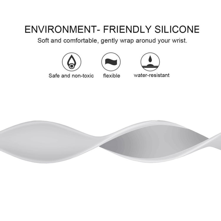 Helt vildt sejt Universal Apple Silikone Rem - Størrelse: M - Hvid#serie_2