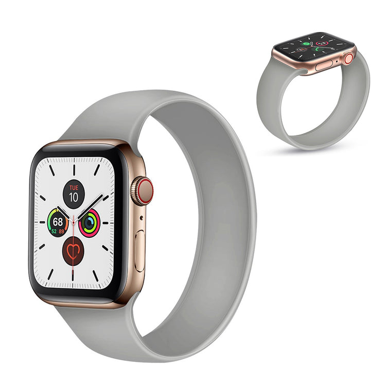 Helt vildt sejt Universal Apple Silikone Rem - Størrelse: M - Sølv#serie_3