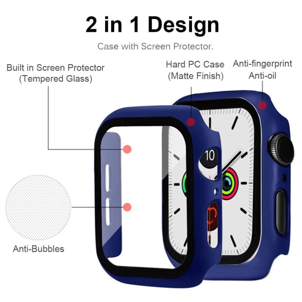 Universal Apple Mat Plastik Bumper  - Blå#serie_9