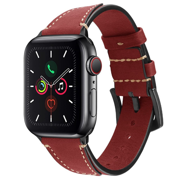 Stilfuld Universal Apple Ægte læder Rem - Rød#serie_2