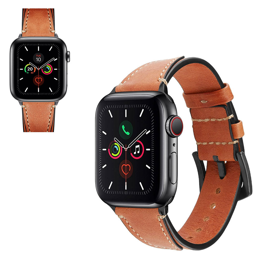 Stilfuld Universal Apple Ægte læder Rem - Brun#serie_3