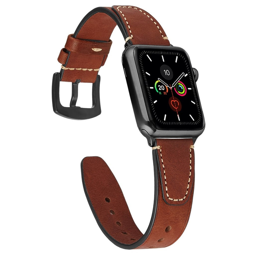 Stilfuld Universal Apple Ægte læder Rem - Brun#serie_4