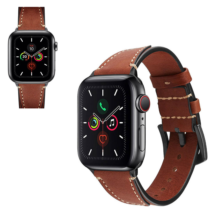 Stilfuld Universal Apple Ægte læder Rem - Brun#serie_4