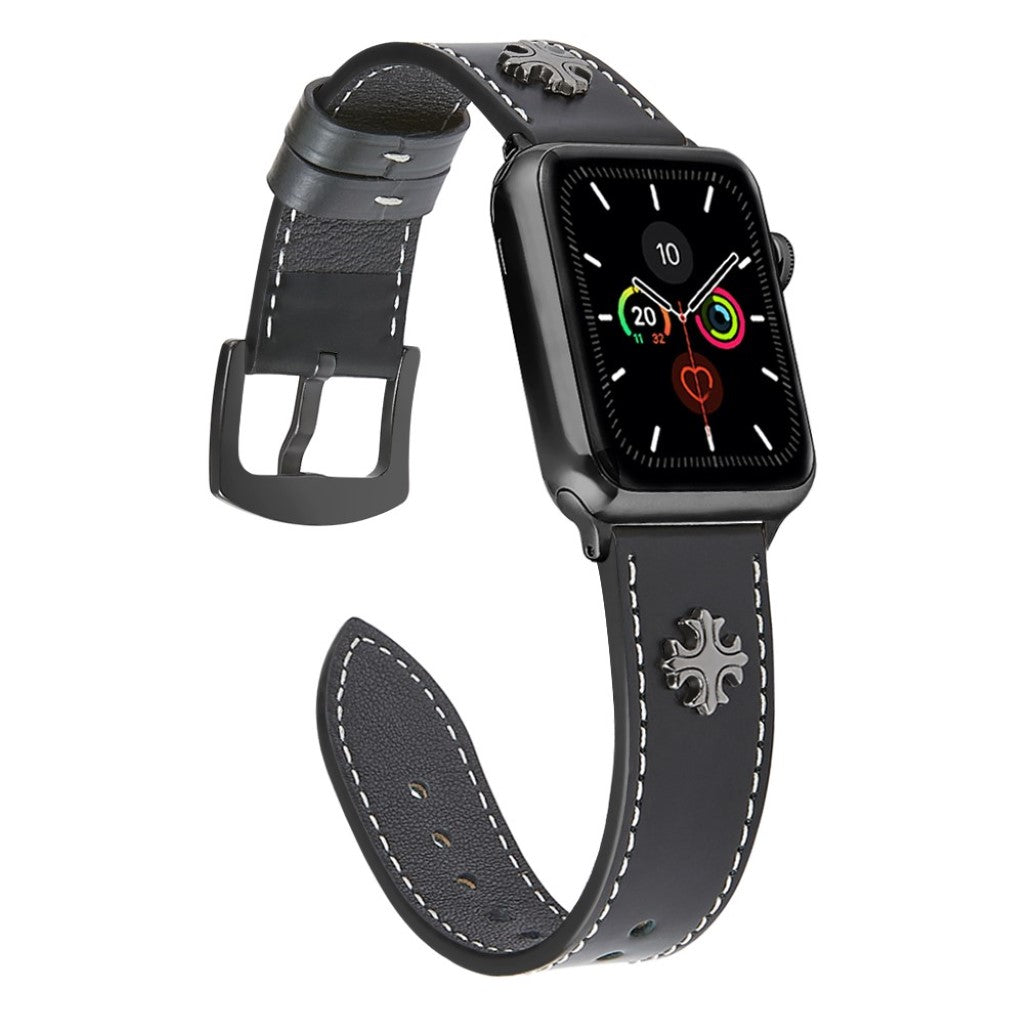 Vildt flot Universal Apple Ægte læder Rem - Sort#serie_1