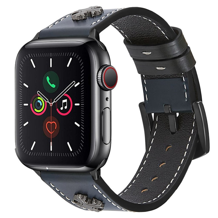 Vildt flot Universal Apple Ægte læder Rem - Blå#serie_3