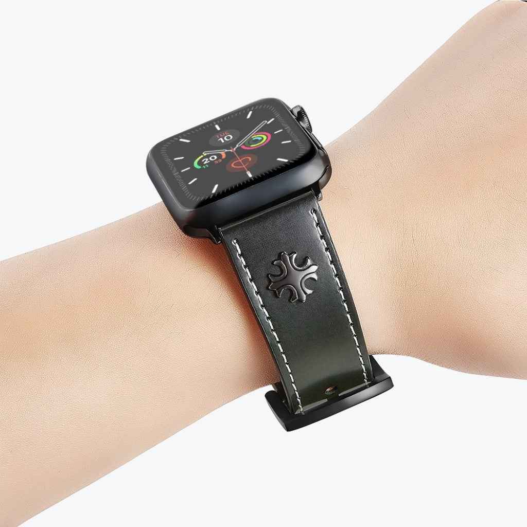 Vildt flot Universal Apple Ægte læder Rem - Grøn#serie_4