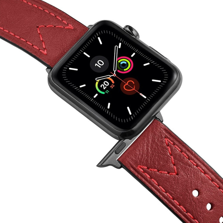 Meget cool Universal Apple Ægte læder Rem - Rød#serie_2
