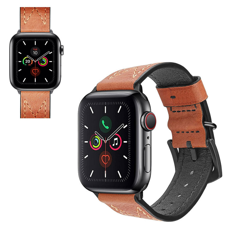Meget cool Universal Apple Ægte læder Rem - Brun#serie_3