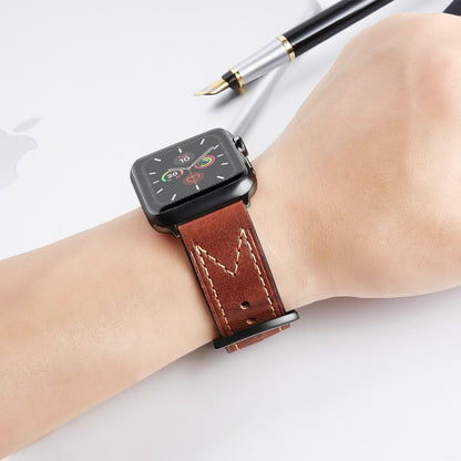 Meget cool Universal Apple Ægte læder Rem - Brun#serie_4