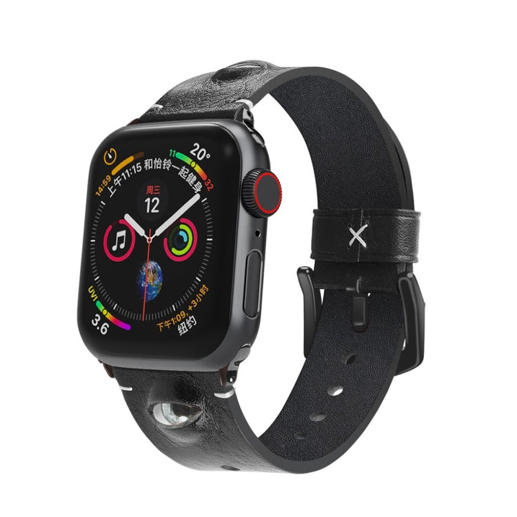 Rigtigt fantastisk Universal Apple Ægte læder Rem - Sort#serie_1