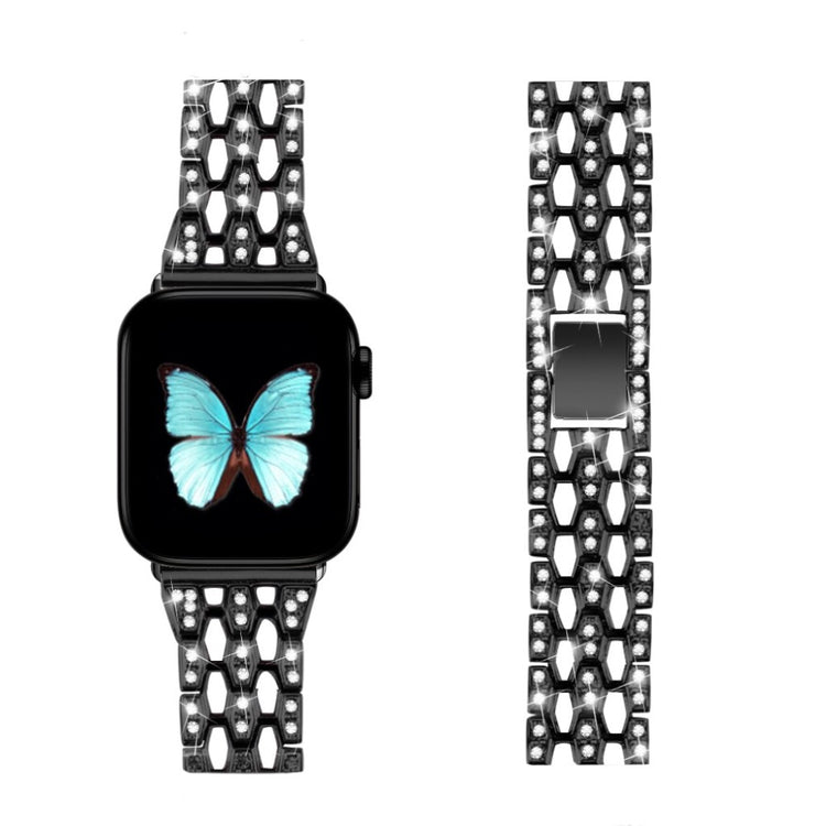Vildt hårdfør Universal Apple Metal og Rhinsten Rem - Sort#serie_2
