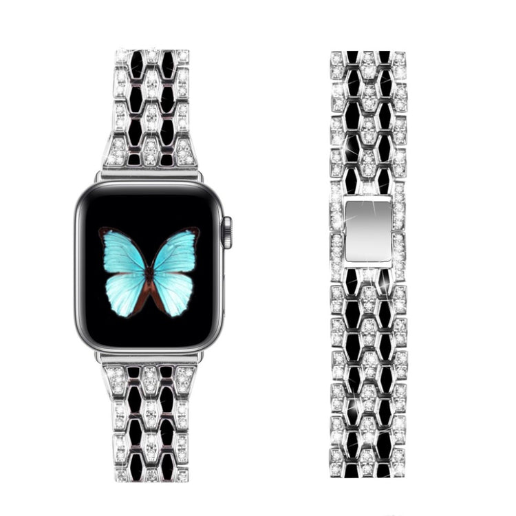 Vildt hårdfør Universal Apple Metal og Rhinsten Rem - Sølv#serie_4