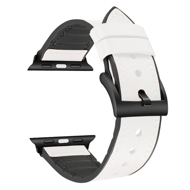 Super elegant Universal Apple Kunstlæder og Silikone Rem - Hvid#serie_2