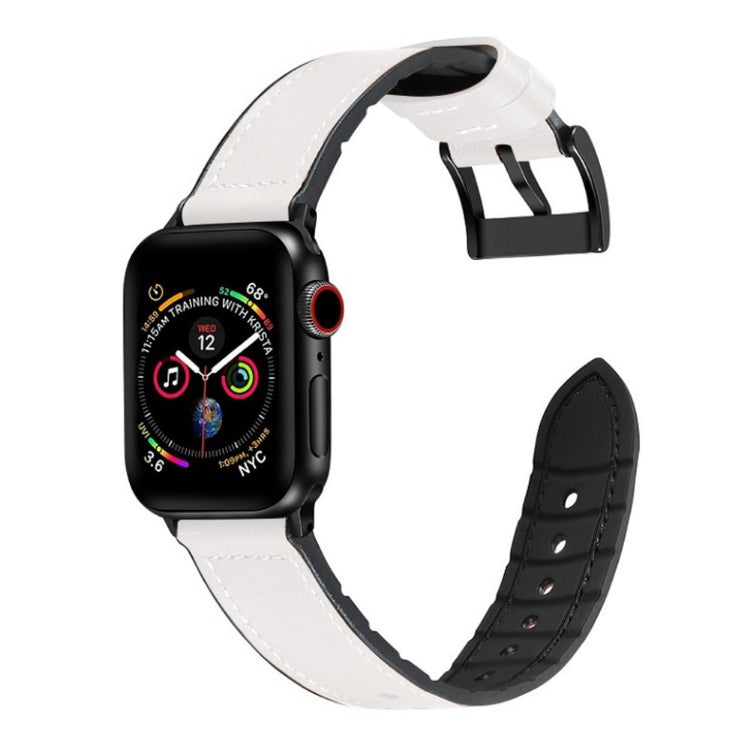 Super elegant Universal Apple Kunstlæder og Silikone Rem - Hvid#serie_2