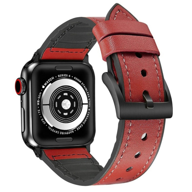Super elegant Universal Apple Kunstlæder og Silikone Rem - Rød#serie_3