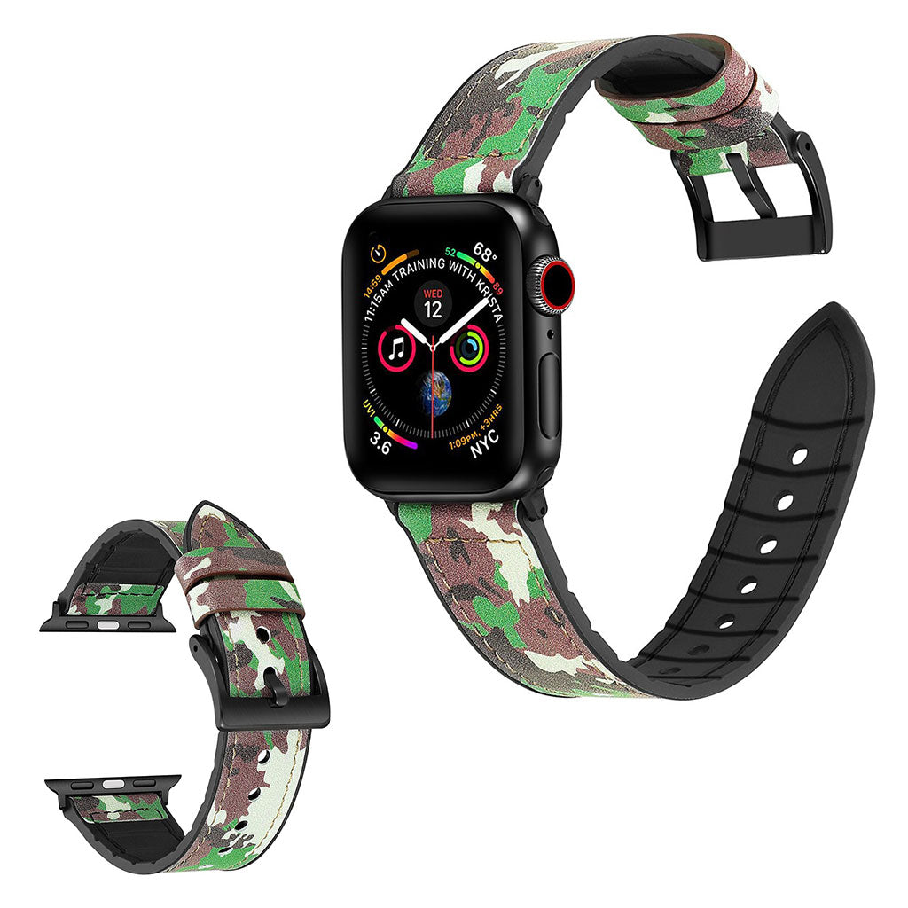 Super elegant Universal Apple Kunstlæder og Silikone Rem - Grøn#serie_6
