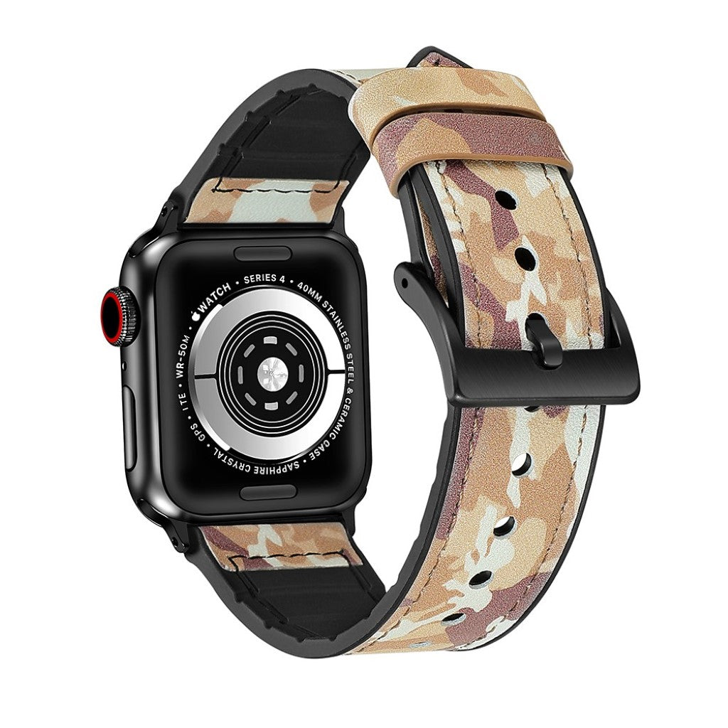 Super elegant Universal Apple Kunstlæder og Silikone Rem - Brun#serie_7