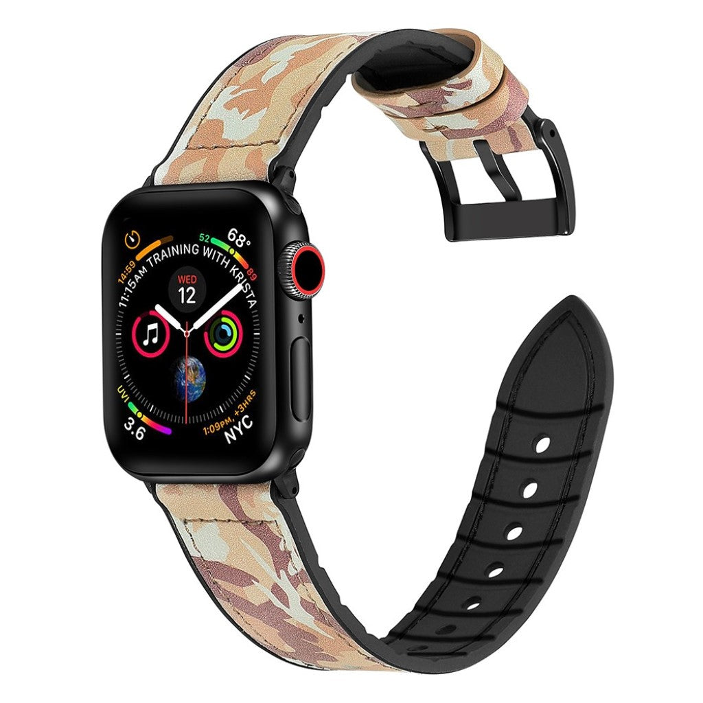 Super elegant Universal Apple Kunstlæder og Silikone Rem - Brun#serie_7