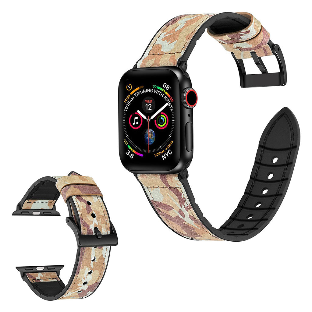 Super elegant Universal Apple Kunstlæder og Silikone Rem - Brun#serie_7