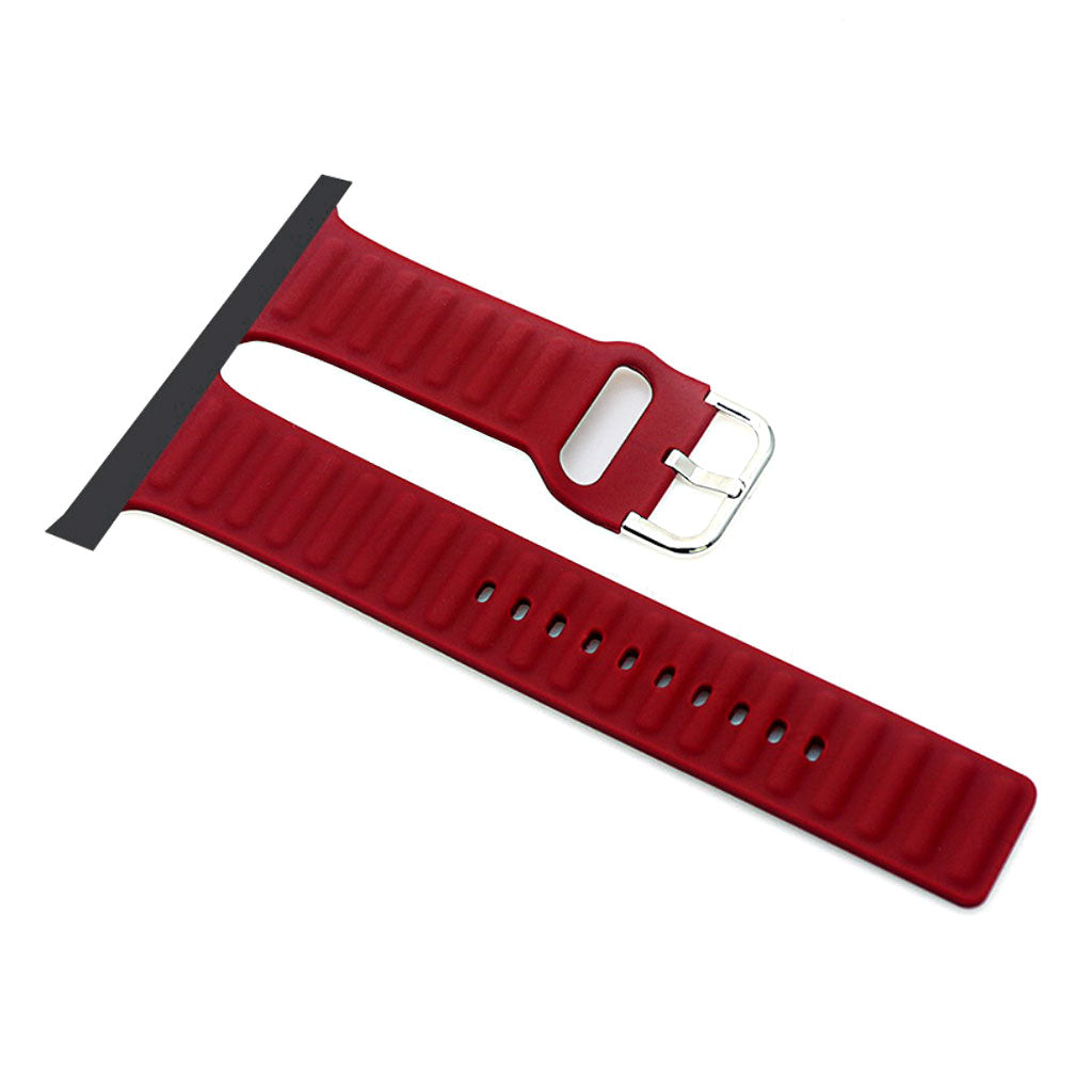 Super kønt Universal Apple Silikone Rem - Rød#serie_1
