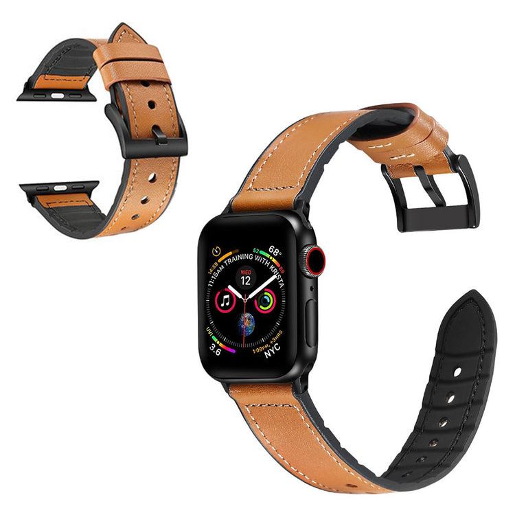 Fortrinligt Universal Apple Kunstlæder og Silikone Rem - Brun#serie_11