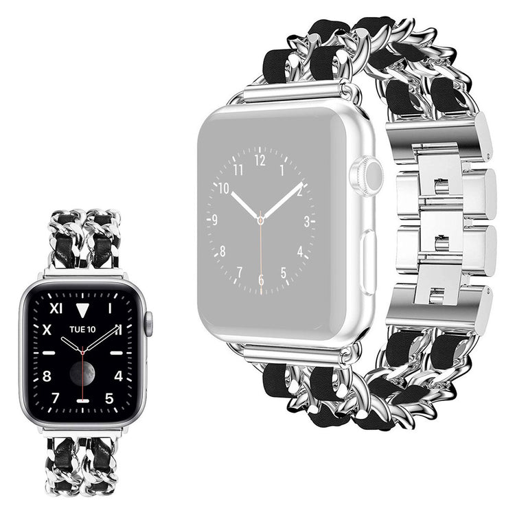 Super pænt Universal Apple Metal og Kunstlæder Rem - Sølv#serie_2