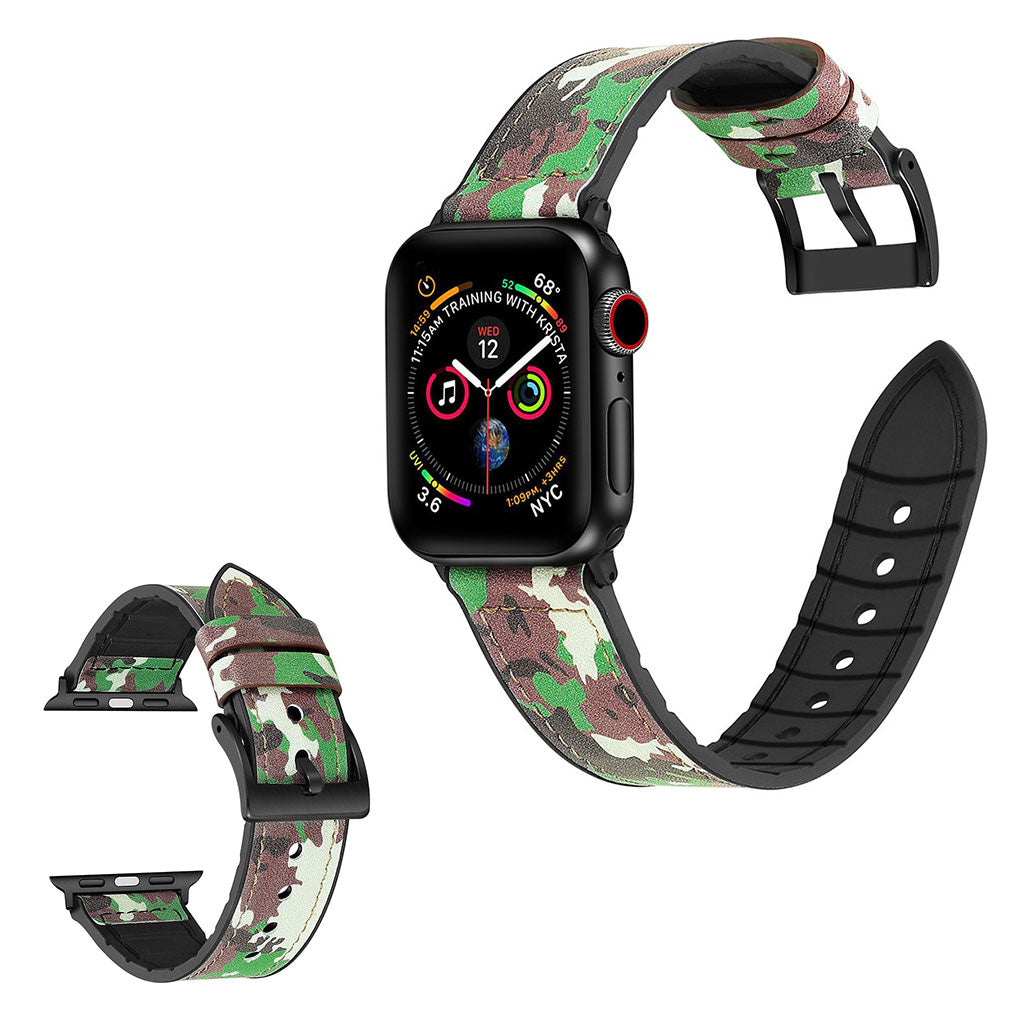 Super flot Universal Apple Kunstlæder og Silikone Rem - Grøn#serie_6