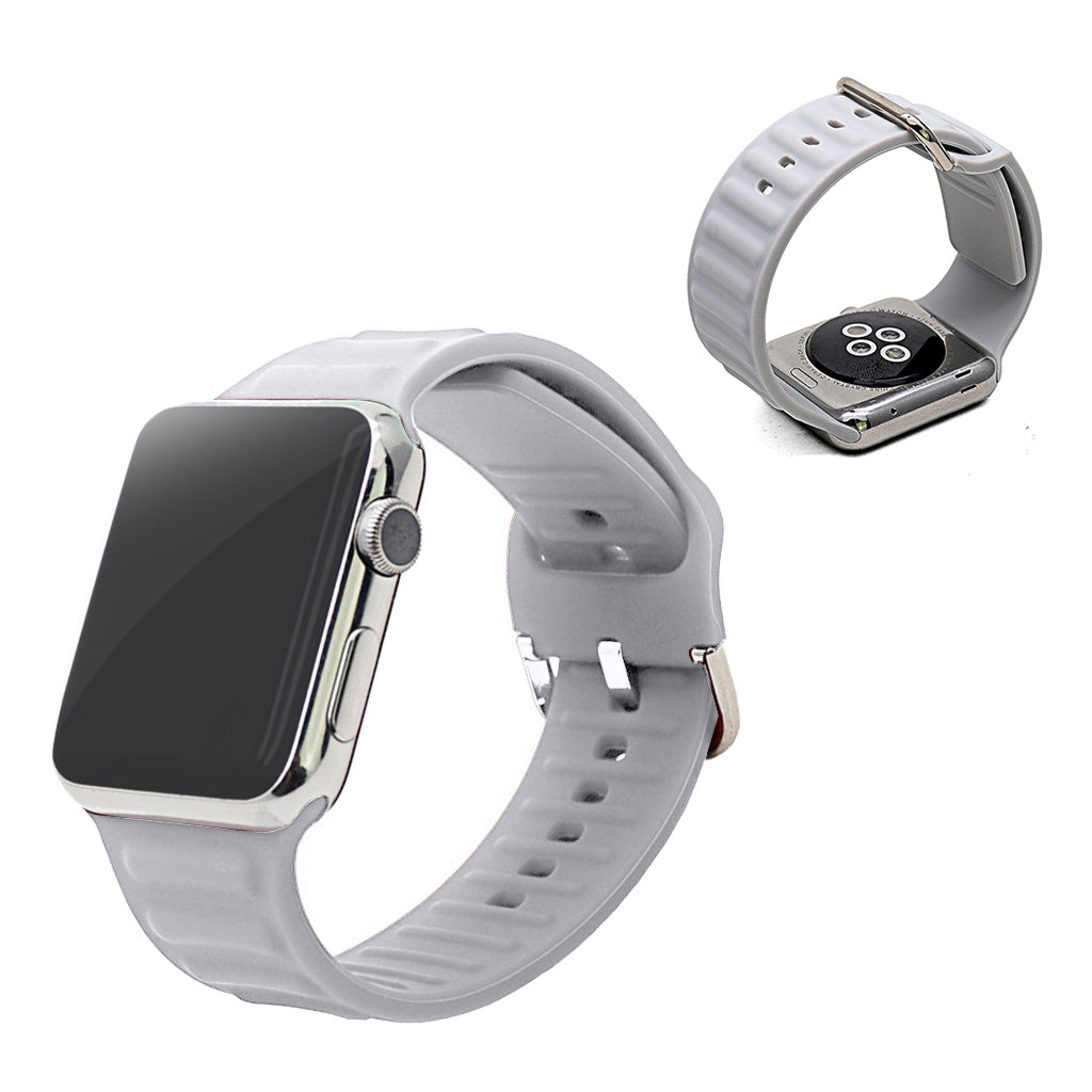 Mega holdbart Universal Apple Silikone Rem - Sølv#serie_3