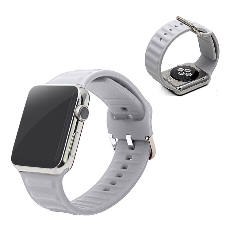 Mega holdbart Universal Apple Silikone Rem - Sølv#serie_3