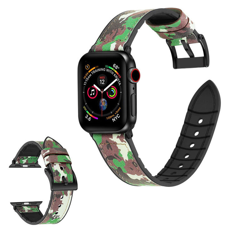 Super cool Universal Apple Kunstlæder og Silikone Rem - Grøn#serie_6