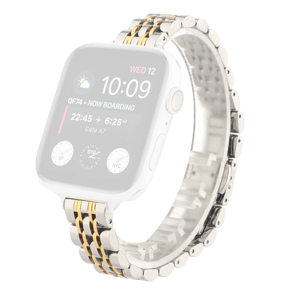 Apple Watch Series 6 / 5 40mm exquisite stainless steel watch band - Silver / Gold#serie_6