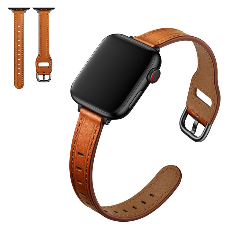 Mega komfortabel Universal Apple Ægte læder Rem - Brun#serie_2