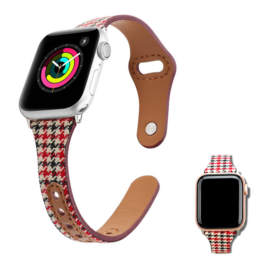 Meget pænt Universal Apple Kunstlæder og Nylon Rem - Rød#serie_3