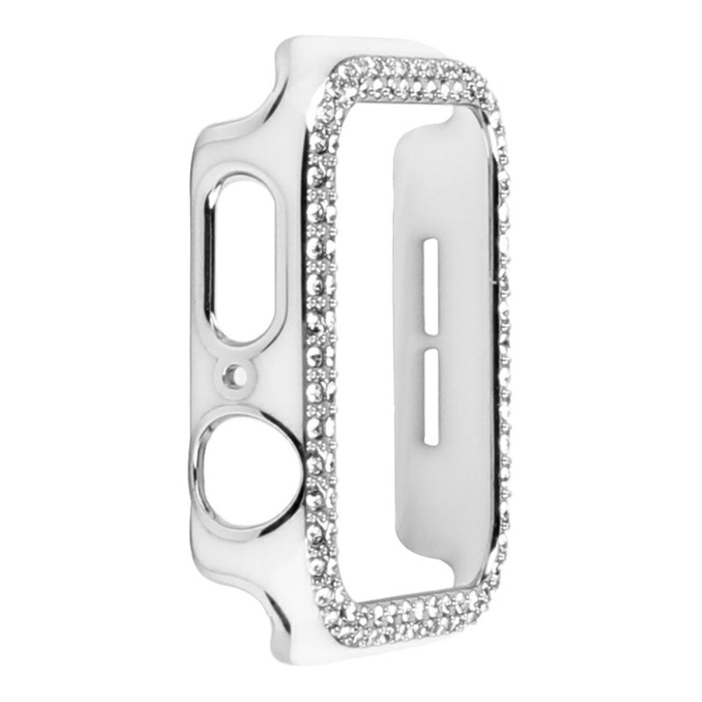 Universal Apple  Plastik og Rhinsten Bumper  - Hvid#serie_2