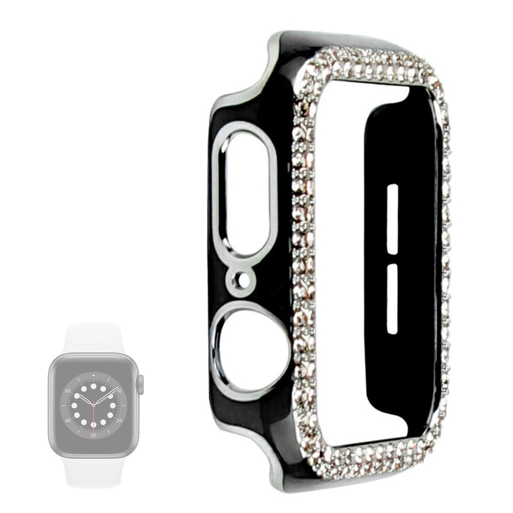 Universal Apple  Plastik og Rhinsten Bumper  - Sort#serie_6