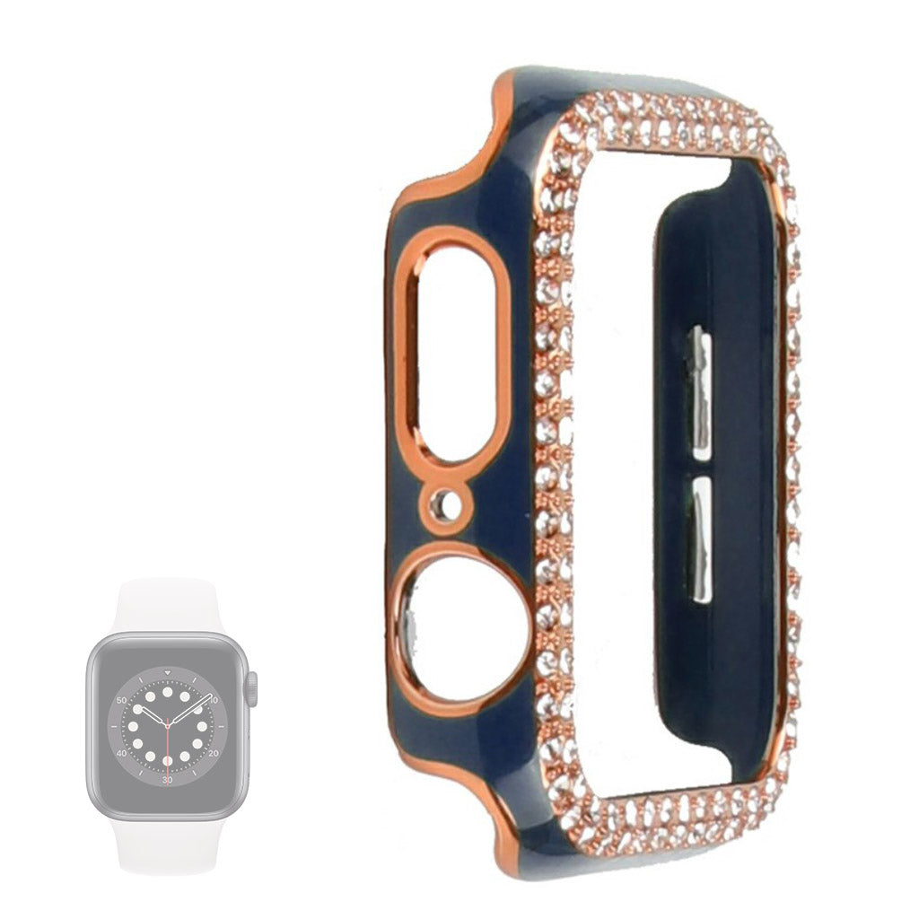 Universal Apple  Plastik og Rhinsten Bumper  - Blå#serie_9