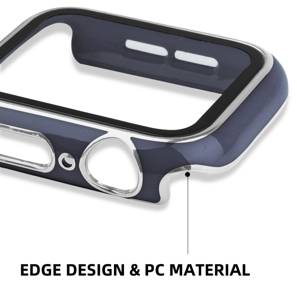 Meget Flot Universal Apple Cover med Skærmbeskytter i Plastik og Hærdet Glas - Blå#serie_10