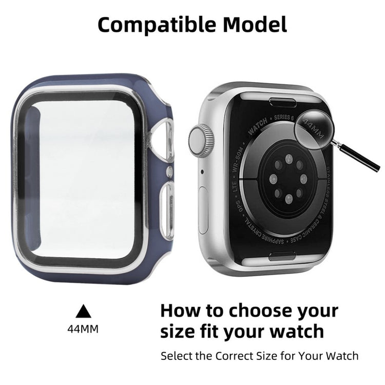 Meget Flot Universal Apple Cover med Skærmbeskytter i Plastik og Hærdet Glas - Blå#serie_10