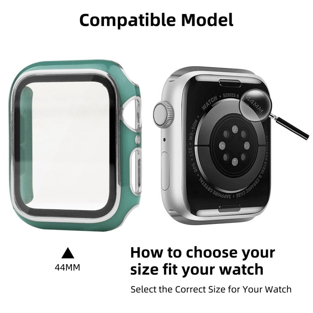 Meget Flot Universal Apple Cover med Skærmbeskytter i Plastik og Hærdet Glas - Grøn#serie_11