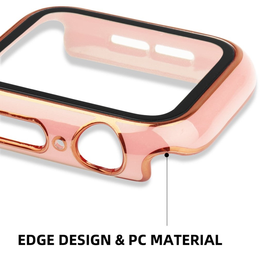 Meget Flot Universal Apple Cover med Skærmbeskytter i Plastik og Hærdet Glas - Pink#serie_4