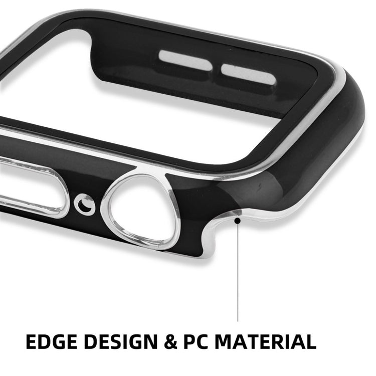 Meget Flot Universal Apple Cover med Skærmbeskytter i Plastik og Hærdet Glas - Sort#serie_6