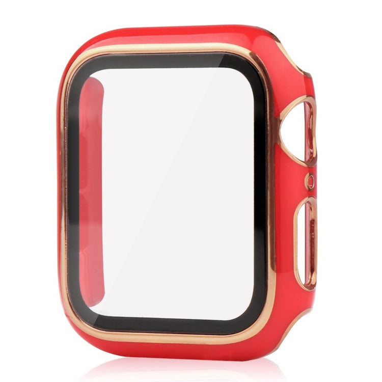 Meget Flot Universal Apple Cover med Skærmbeskytter i Plastik og Hærdet Glas - Rød#serie_7