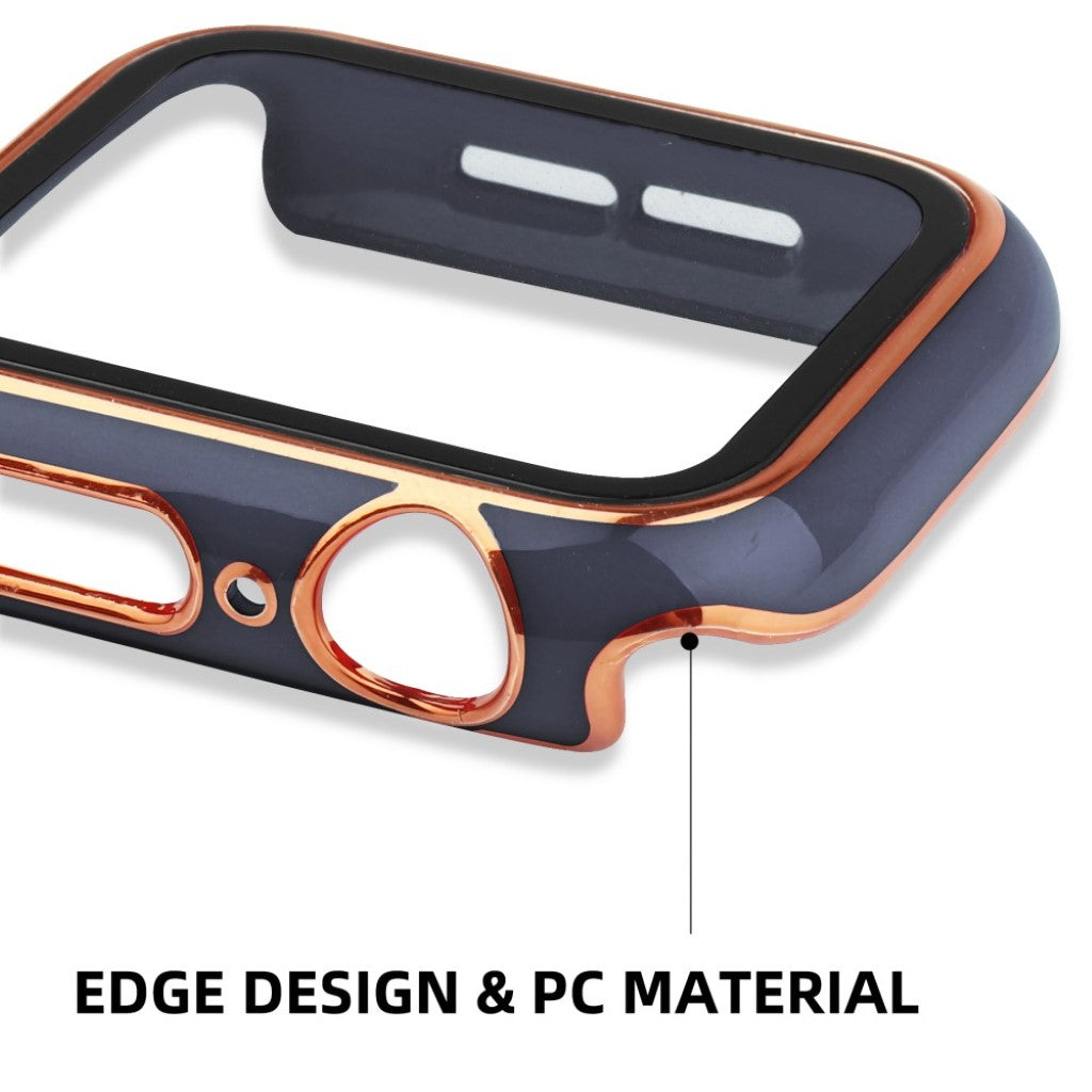 Meget Flot Universal Apple Cover med Skærmbeskytter i Plastik og Hærdet Glas - Blå#serie_9