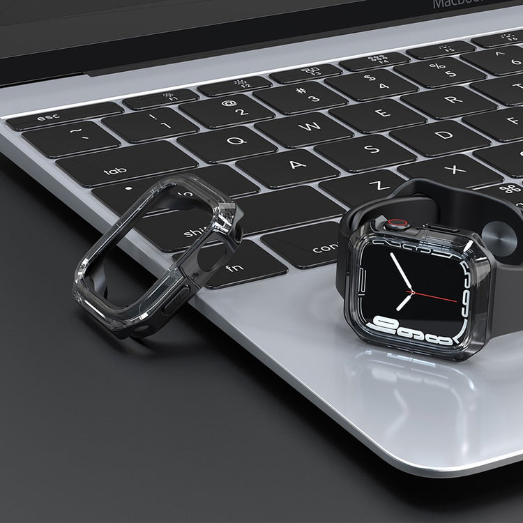 Universal Apple Gennemsigtig Silikone Bumper  - Sort#serie_2