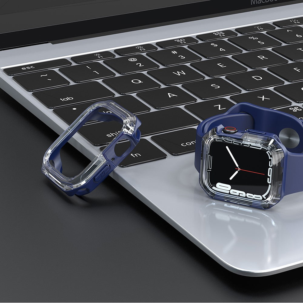 Universal Apple Gennemsigtig Silikone Bumper  - Blå#serie_4