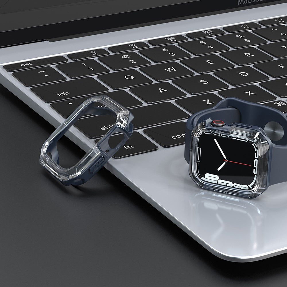 Universal Apple Gennemsigtig Silikone Bumper  - Blå#serie_5