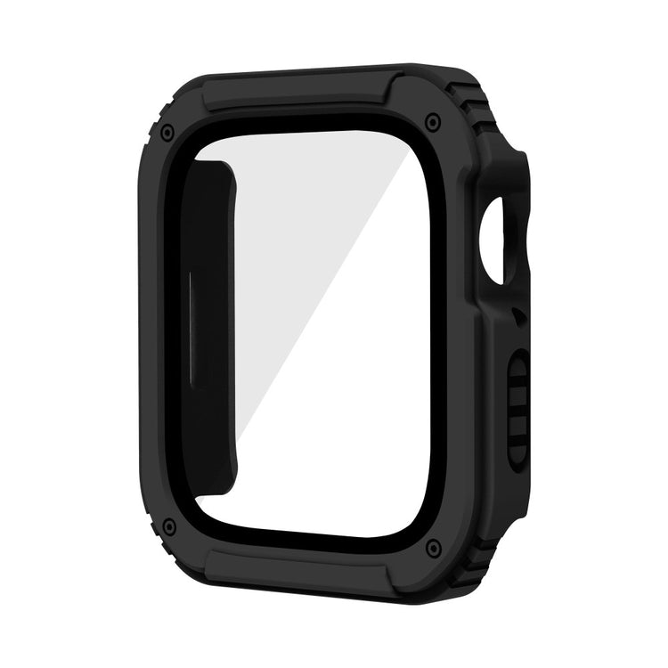 Mega Fed Universal Apple Cover med Skærmbeskytter i Plastik og Hærdet Glas - Sort#serie_1