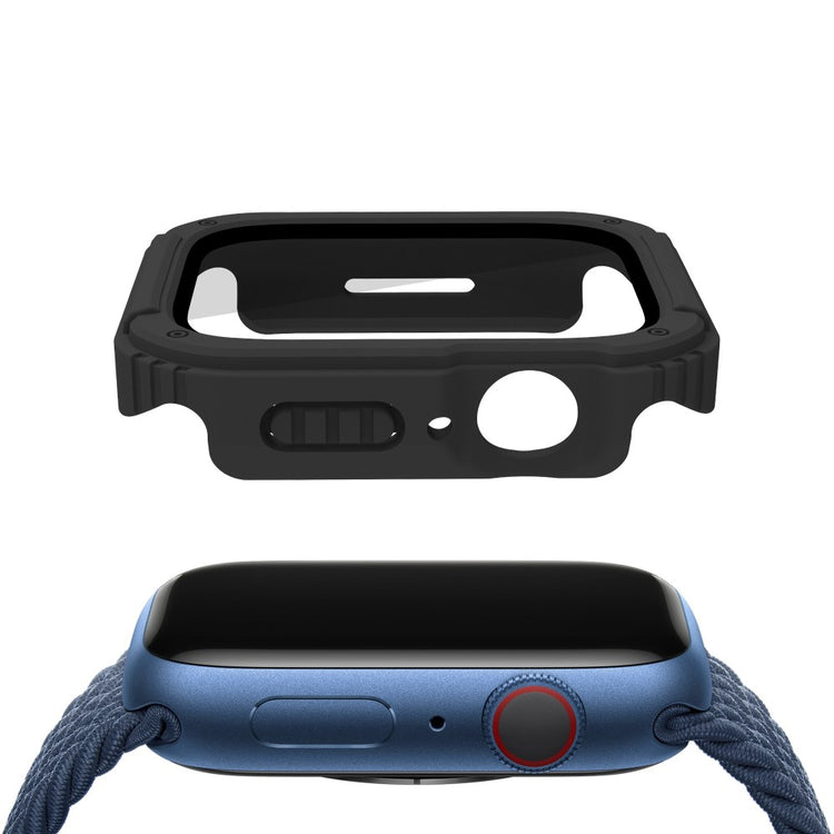 Mega Fed Universal Apple Cover med Skærmbeskytter i Plastik og Hærdet Glas - Sort#serie_1